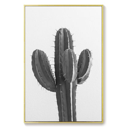 Minimalist Style Cactus Heart Love Canvas Art