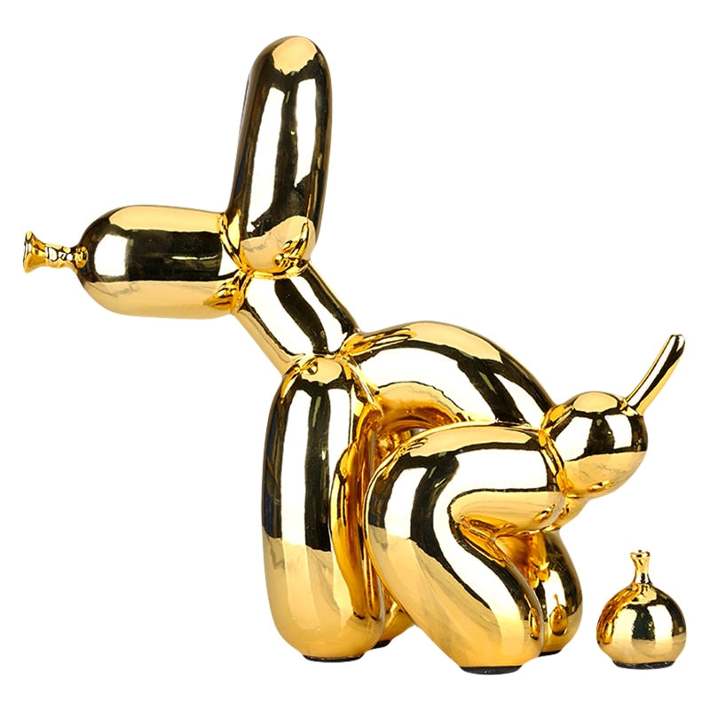 Poop Balloon Dog Statue