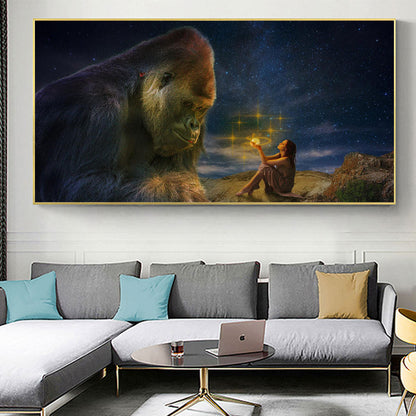 King Kong and The Beauty Canvas Art