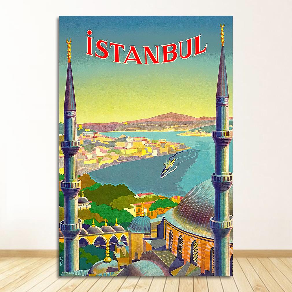 Turkey Istanbul Pop Art Travel Canvas