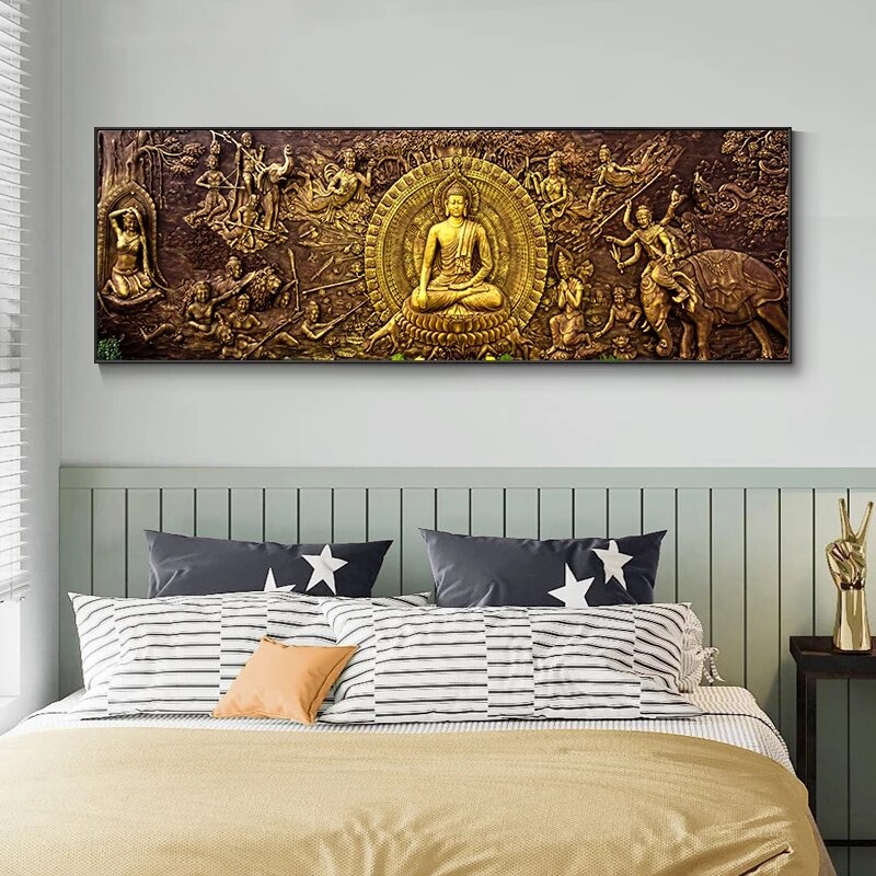 Golden Buddha Canvas Art