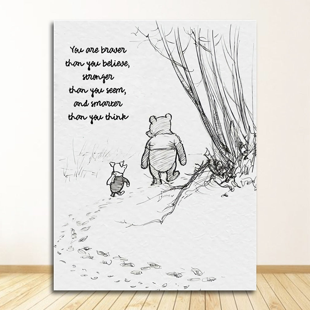 Winnie The Pooh Quotes Canvas Art