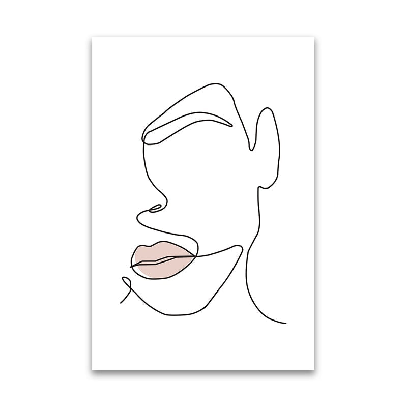 Minimalist Body Lines Canvas Art