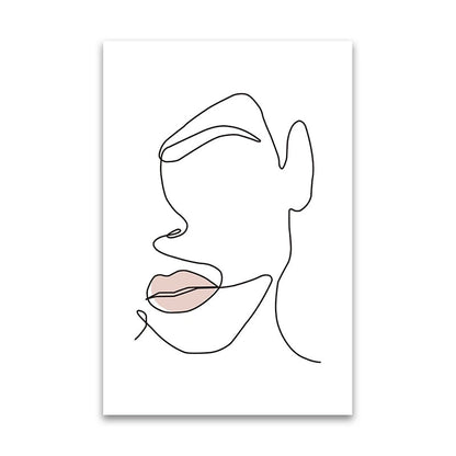 Minimalist Body Lines Canvas Art