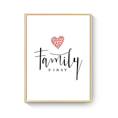 Hand Drawn Happy Family Nursery Canvas Art