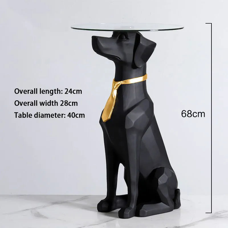 Dog with Tie Side Table Floor Landing Ornament