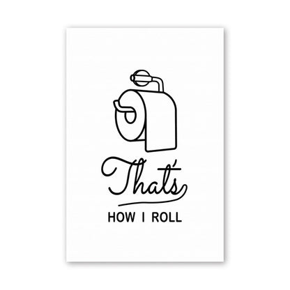 Humorous Cartoon Toilet Canvas Art