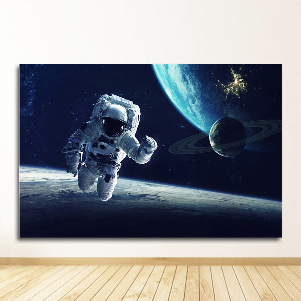 Meteorite Earth Galaxy Universe Wall Art Canvas