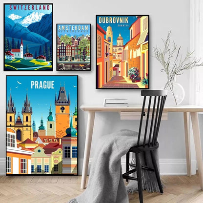 European Cities Travel Canvas Art