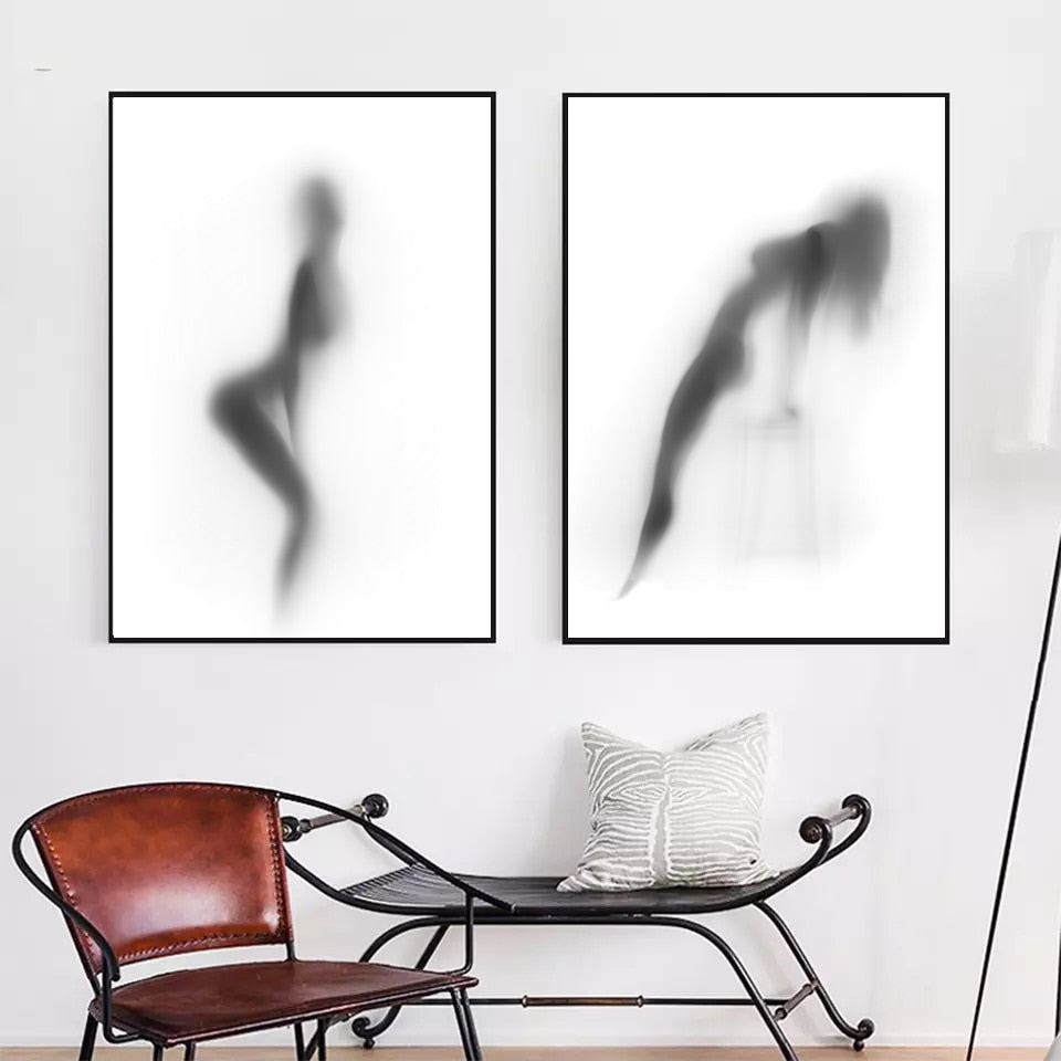 Woman Silhouette Wall Art Canvas