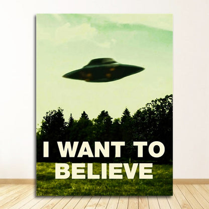 I Want To Believe X File Canvas Art