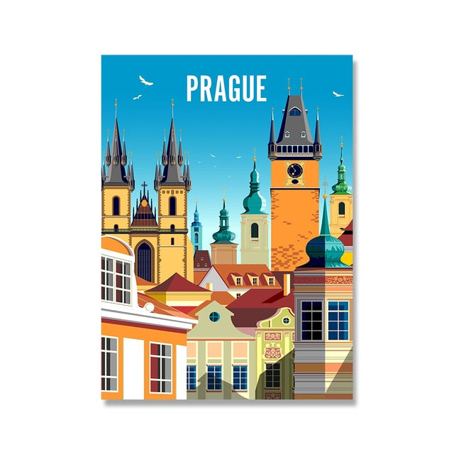 European Cities Travel Canvas Art