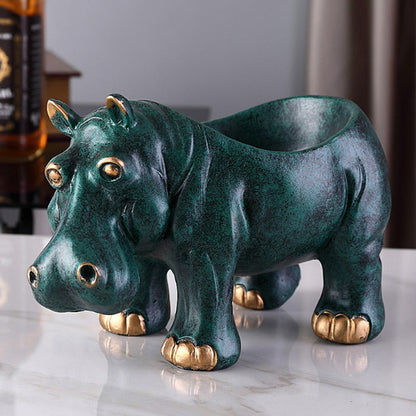 Hippo Storage Statue