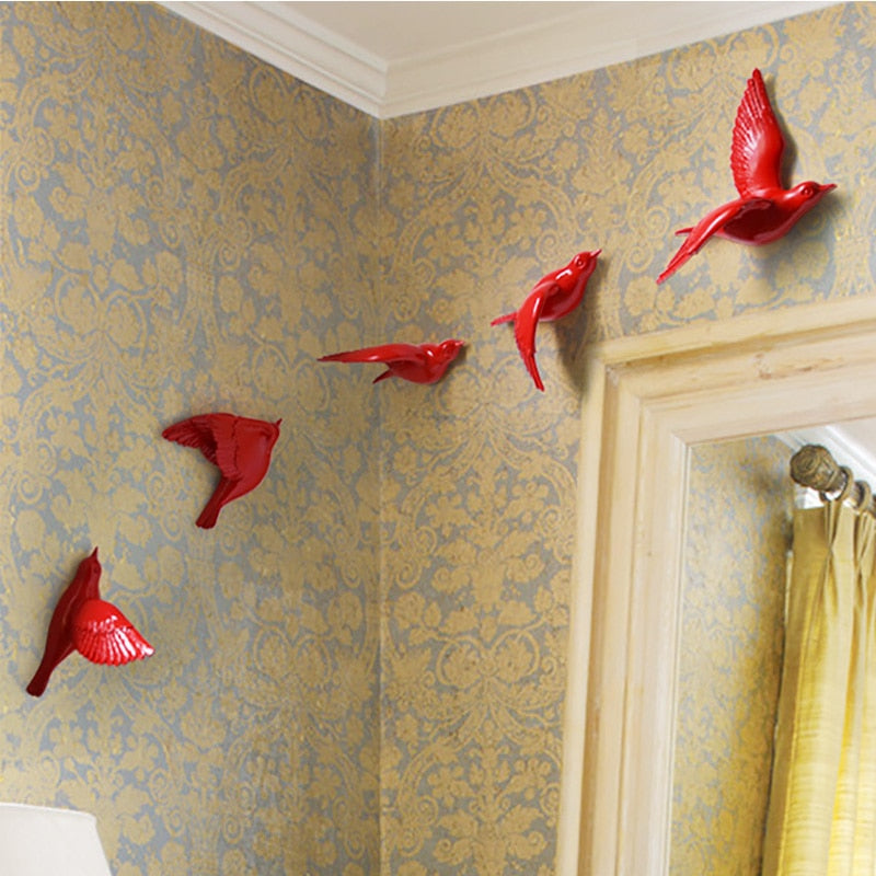 Birds Wall 3D Sticker Figurine