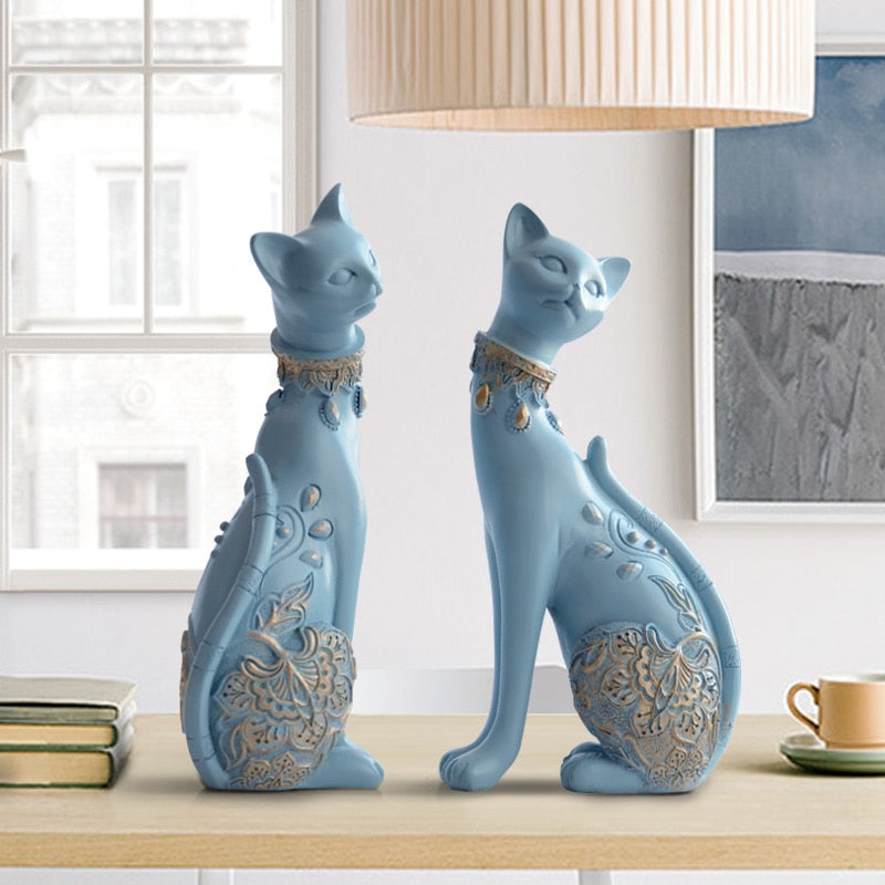 Cat Couple Statue