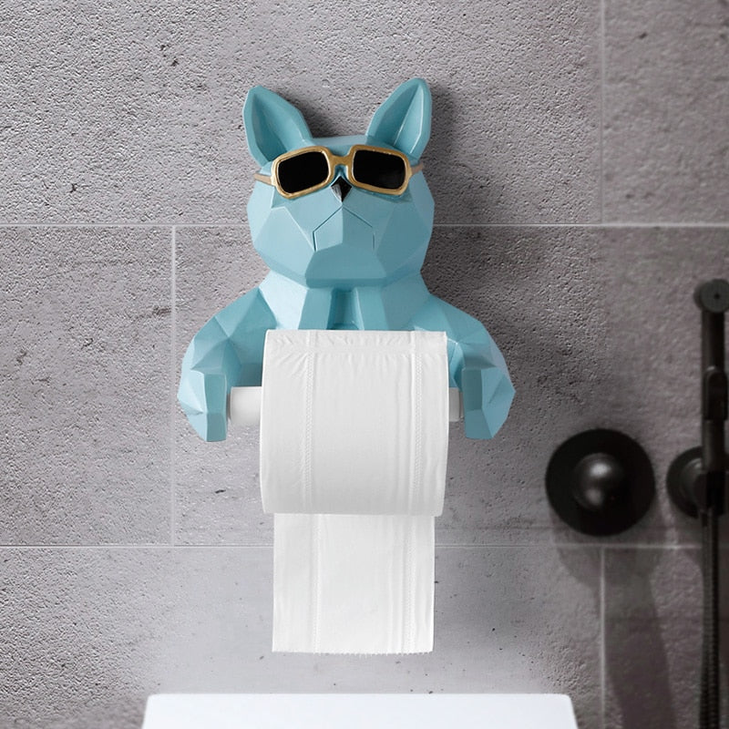 Pig Cat Paper Holder Statue