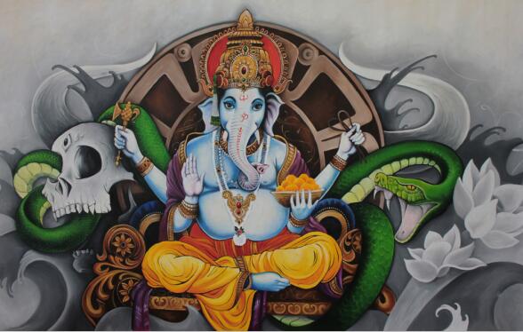 Lord Ganesha Canvas Painting Art