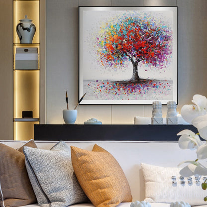 Abstract Trees Landscape Oil Painting Canvas Art