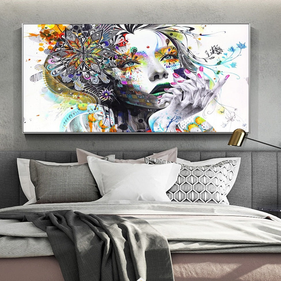 Flower Girl Graffiti Canvas Art