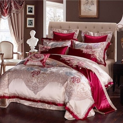 Eleanor Luxury Jacquard Duvet Cover Bedding Set