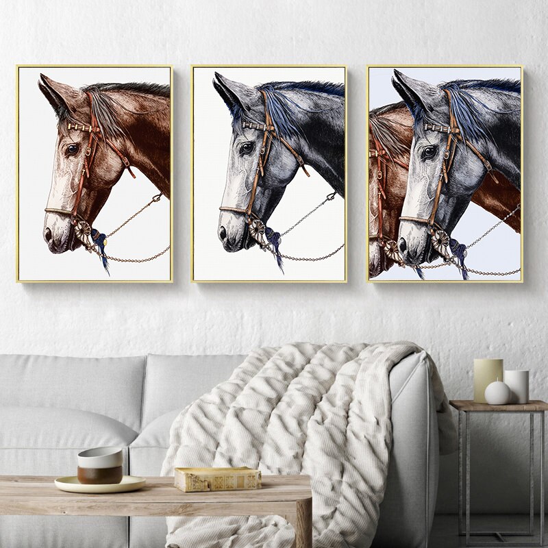 Classic Minimalist Horse Canvas Art