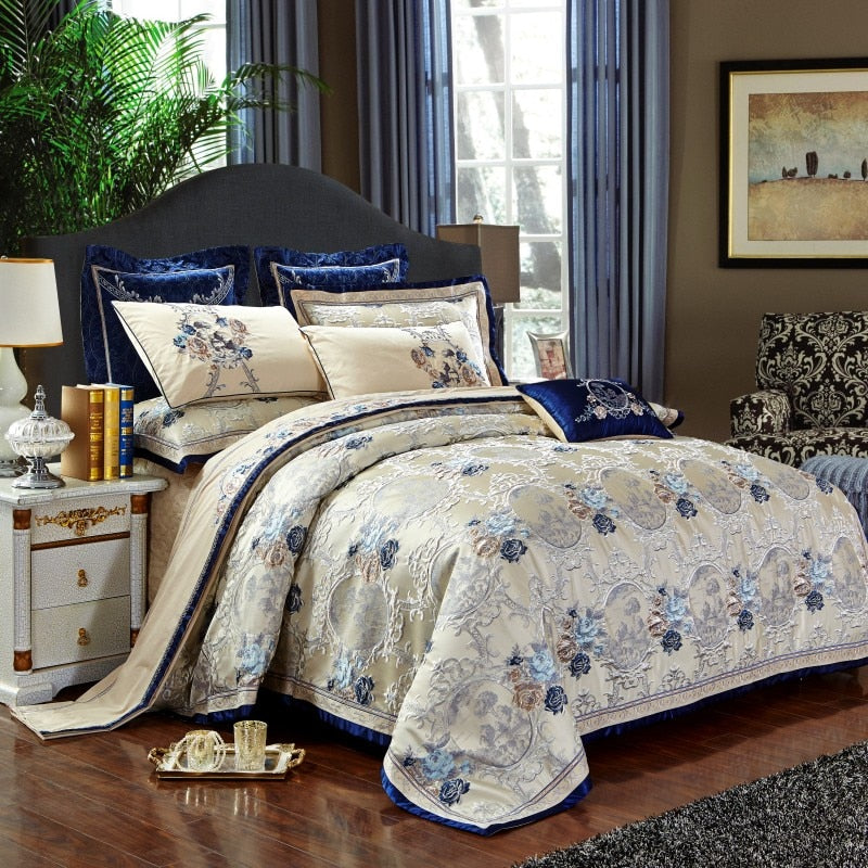 Charlotte Luxury Royal Jacquard Duvet Cover Bedding Set