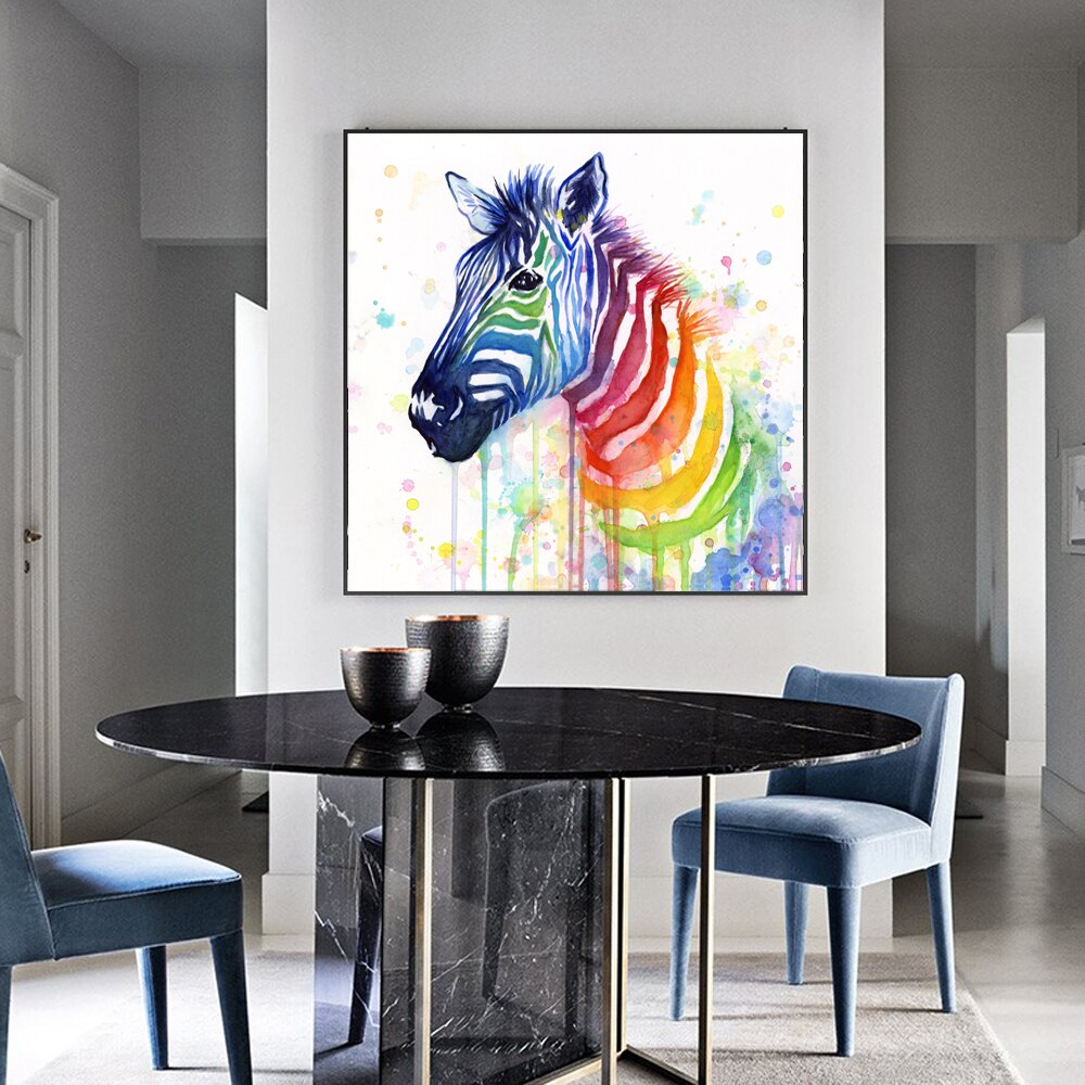 Watercolor Zebra Canvas Art