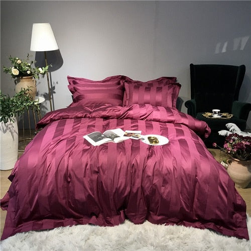 Erythrite Egyptian Cotton Duvet Cover Bedding Set