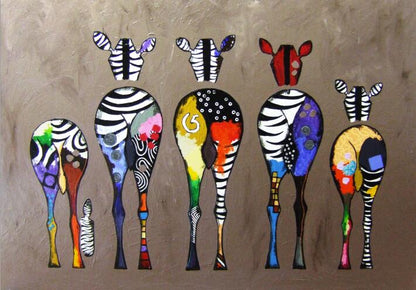 Abstract Zebra Canvas Art