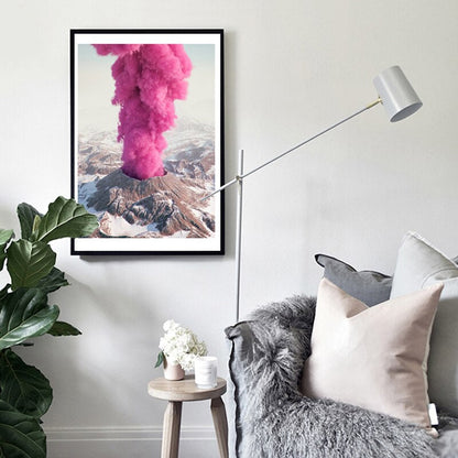 Pink Eruption Canvas Art