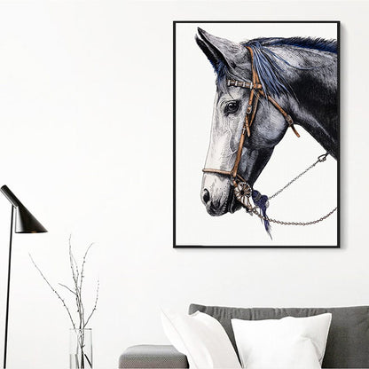 Classic Minimalist Horse Canvas Art