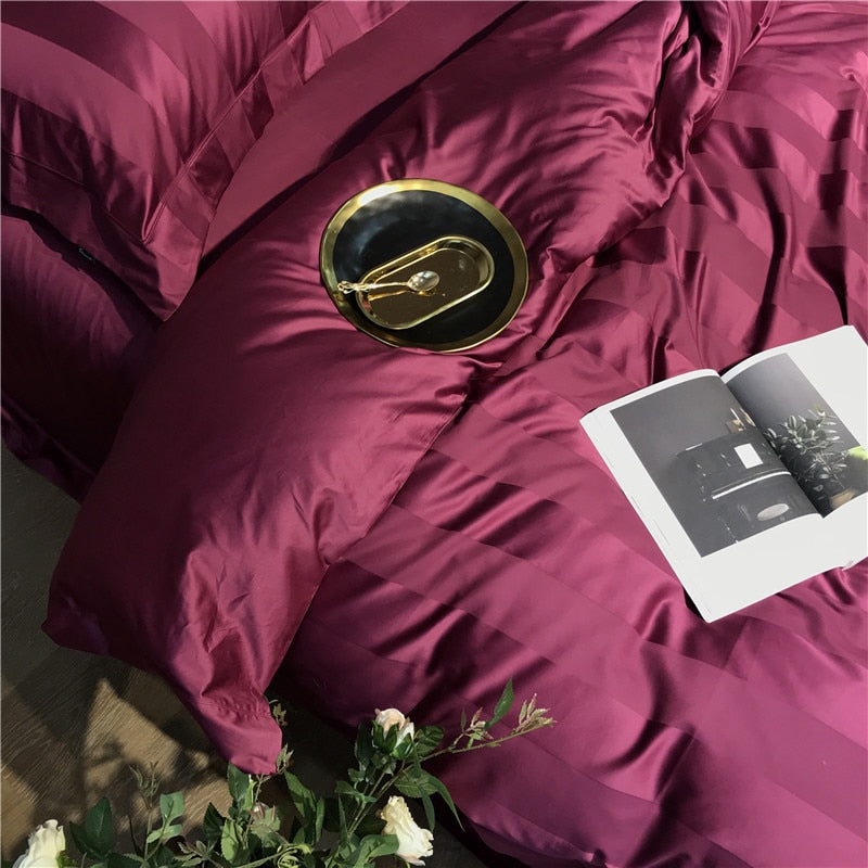 Erythrite Egyptian Cotton Duvet Cover Bedding Set