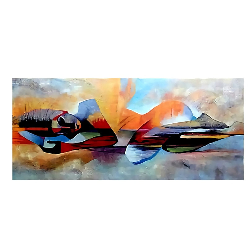 Watercolor Buddha Abstract Oil Painting Canvas Art