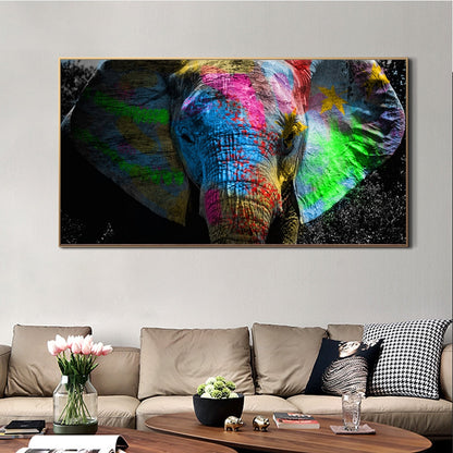 Graffiti Art Elephant Canvas Art