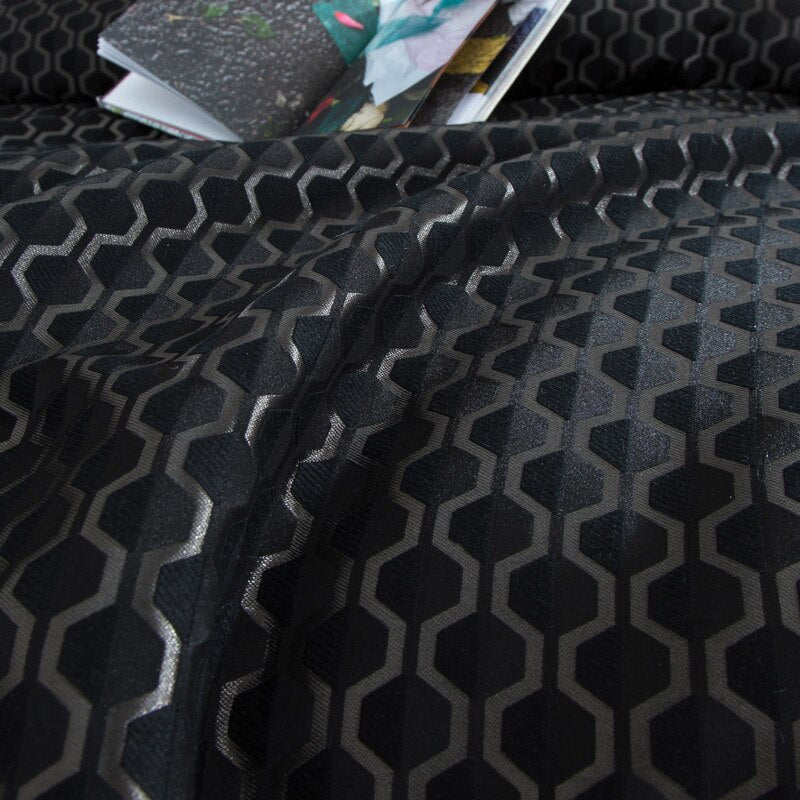 Vulcan Jacquard Duvet Cover Bedding Set