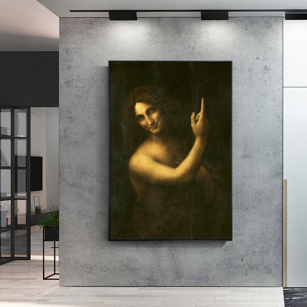 St. John the Baptist by Leonardo Da Vinci Canvas Art