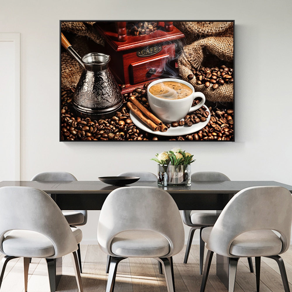 Coffee Wall Art Kitchen Canvas