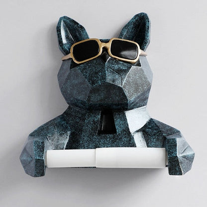 Pig Cat Paper Holder Statue