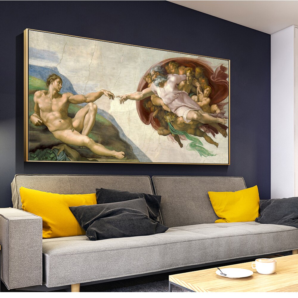 Creation of Adam Canvas Art