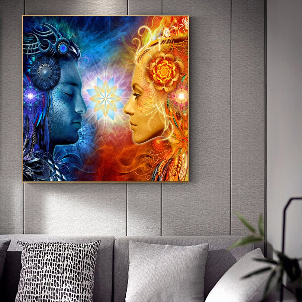 Tantra Shiva And Shakti Canvas Art