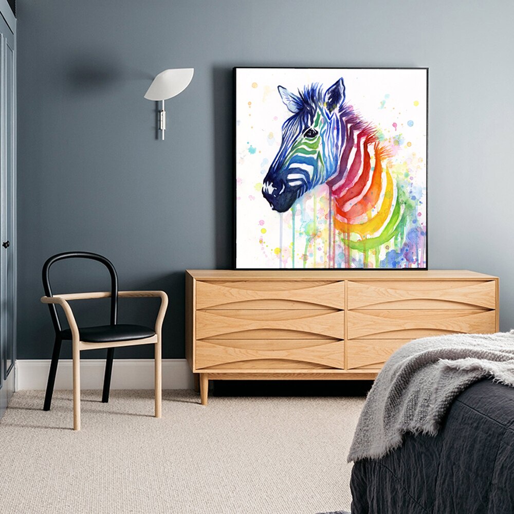 Watercolor Zebra Canvas Art