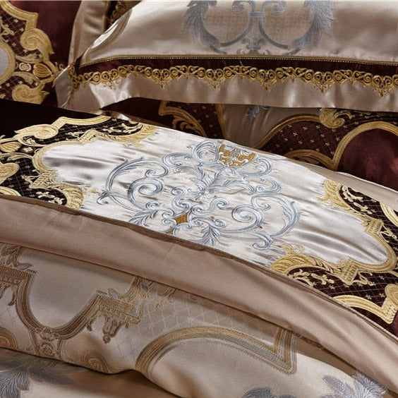 Victoria Luxury Jacquard Duvet Cover Bedding Set