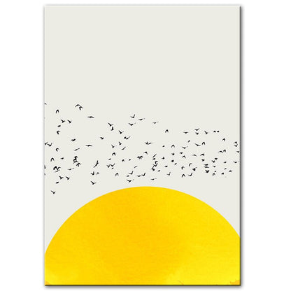 Birds Above the Sun Canvas Art