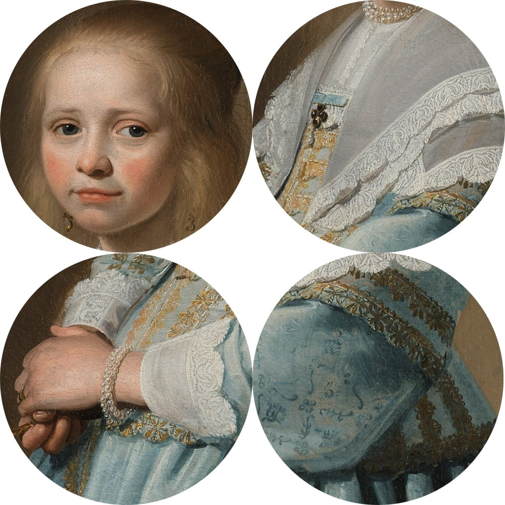 Portrait Of A Girl Dressed In Blue By Johannes Cornelisz Canvas Art