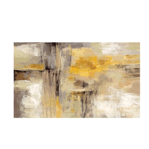 Gold Abstract Oil painting Wall Art Canvas