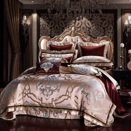 Victoria Luxury Jacquard Duvet Cover Bedding Set