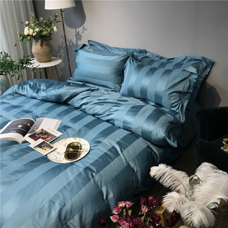 Lazurite Egyptian Cotton Duvet Cover Bedding Set