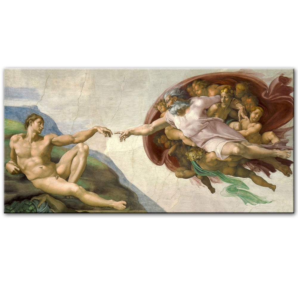 Creation of Adam Canvas Art