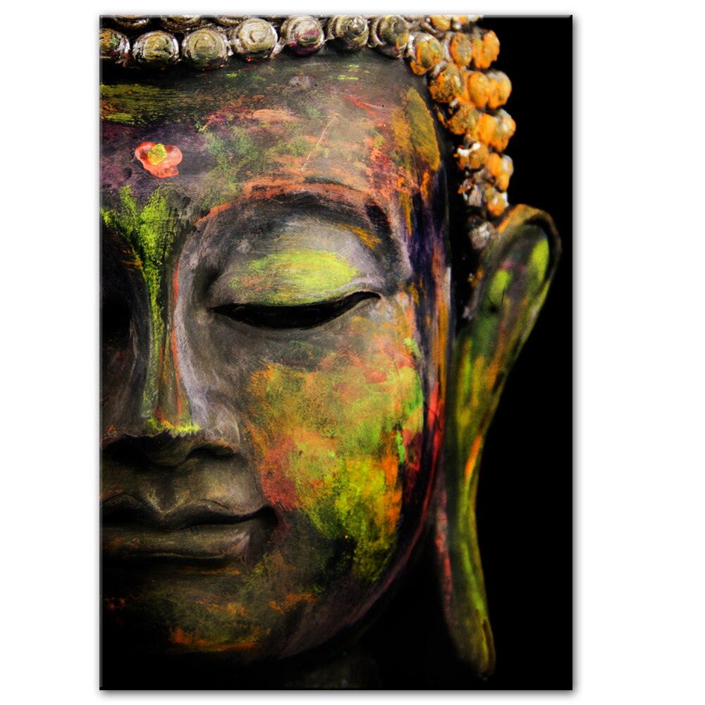 Buddha Face Wall Art Canvas