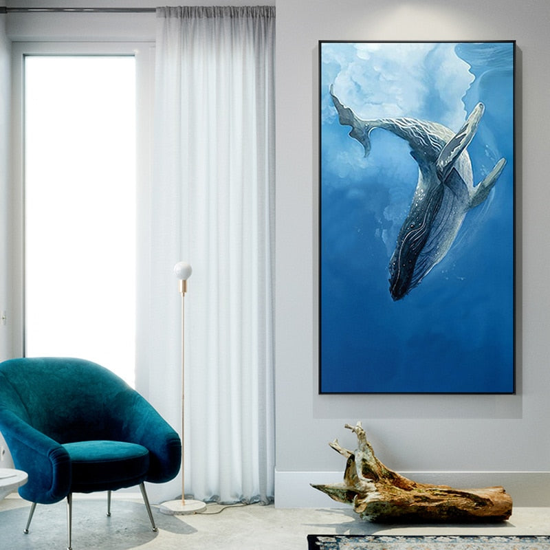 Sea Whale Canvas Art